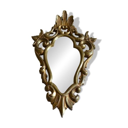 Miroir Baroque cadre en bois sculpt dor dore