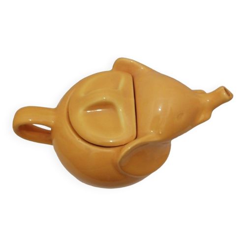 Ancienne Theiere  Elephant Jaune Vintage Jaune