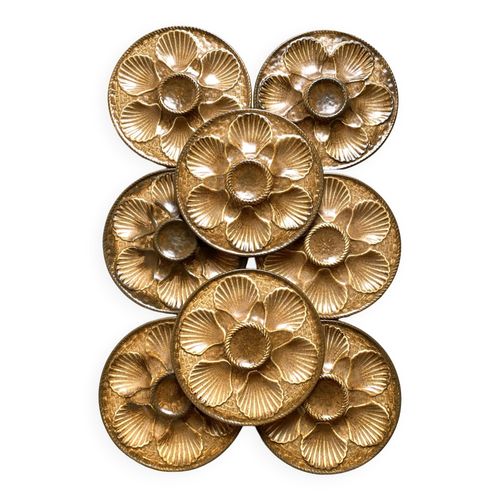 Assiettes  Hutres En Grs Beige