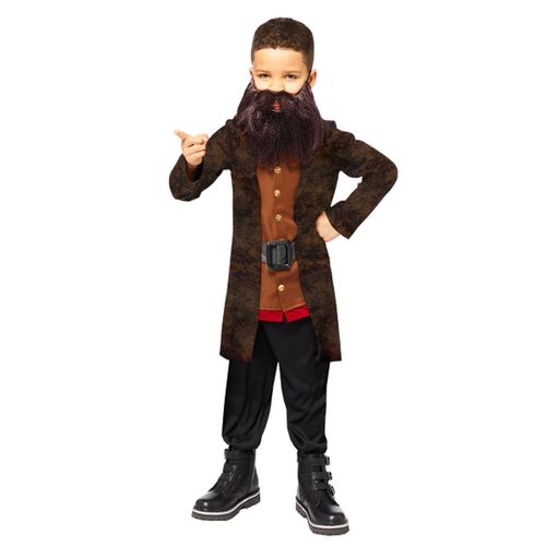 Déguisement Costume Enfant Hagrid - Top, Pantalon, Barbe - Taille 8-10 Ans