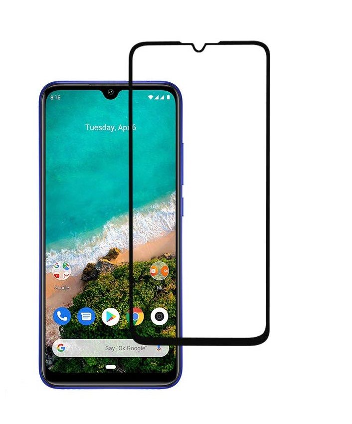 Verre Trempe Pour Xiaomi Mi A3 - Film Transparent Integral Bord Noir Vitre Protection Ecran [Phonillico©]