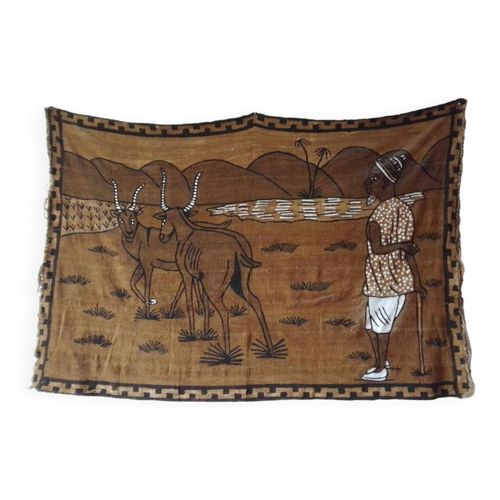 Bogolan Moyen  Tenture africaine marron