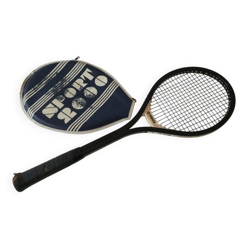 Ancienne Raquette Tennis Yamaha Fiberglass YFG 30  Housse Vintage noir