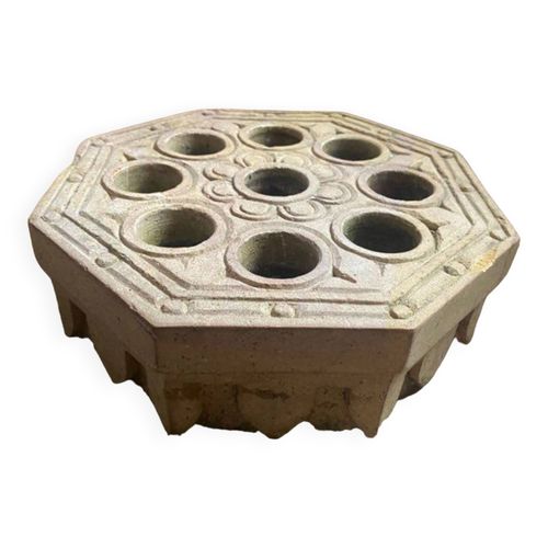 Plateau De Jeu Ancien En Pierre Sculpte Beige