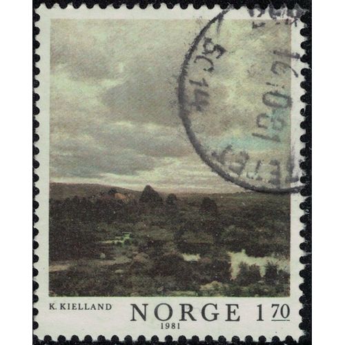 Norvège 1981 Oblitéré Used Paysage Peinture De Kitty Lange Kielland Artiste Peintre Y&t No 804 Su