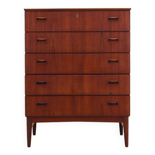 Commode En Teck Design Danois Annes 1970 Fabrication  Danemark Orange