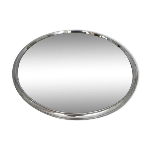 Plateau Miroir Art Dco 40x40cm Argent