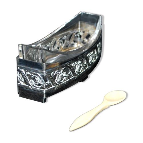 Salire Empire En Mtal Argent En Forme De Navette Frise De Laurier Signe Alpaca Argent
