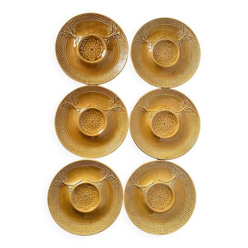 Assiettes  Artichauts Annes 70 Jaune