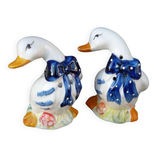 Ensemble Vintage 2 Pices  Salire Poivrire En Forme De Canard Multicolore