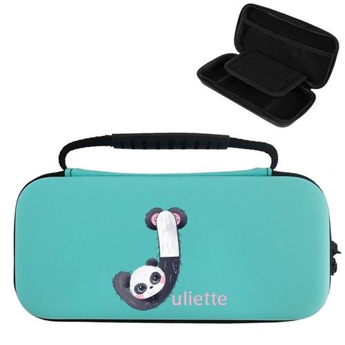 Etui Pochette Switch Lite Bleu + Verre Prenom Panda