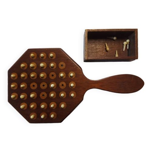 Solitaire De Voyage Ancien Bois