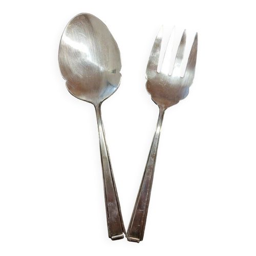 Anciens Couverts De Service Avec Poinon Vintage Argent