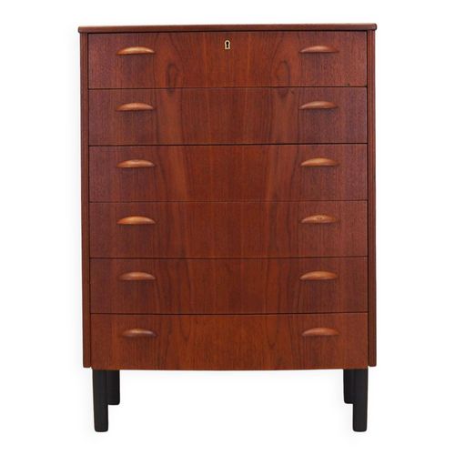 Commode En Teck Design Danois Annes 1970 Fabrication  Danemark Orange