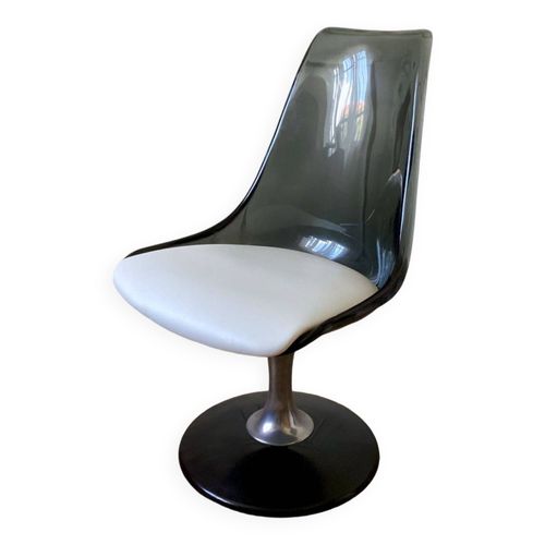 Chaise Tulipe Chromcraft Transparent