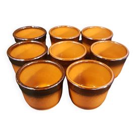 8 Ramequins En Terre Cuite Marron