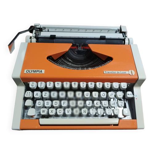 Machine Crire Olympia Traveller De Luxe Orange Rvis Et Ruban Neuf Orange