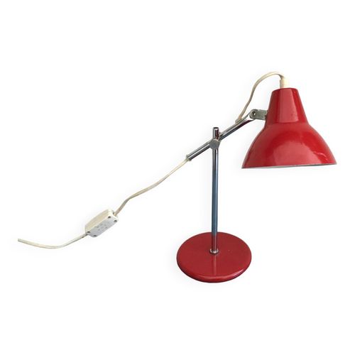 Lampe  Poser Articule En Mtal Laqu Rouge 1950 Rouge