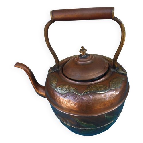 Bouilloire Ancienne En Cuivre Marron