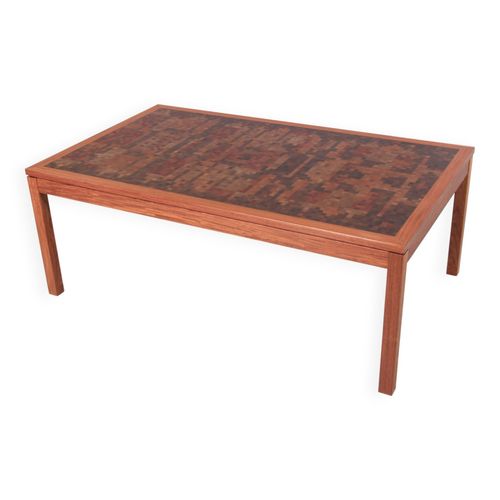 Grande Table Basse Scandinave En Marqueterie De Bois Debout Bois