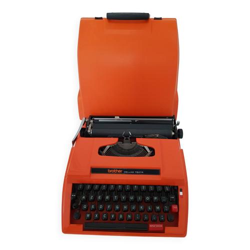 Ancienne Machine Crire Brother Deluxe 750tr Orange Annes 70aposs Orange