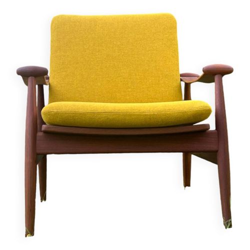 Fauteuil Scandinave Finn Juhl Jaune