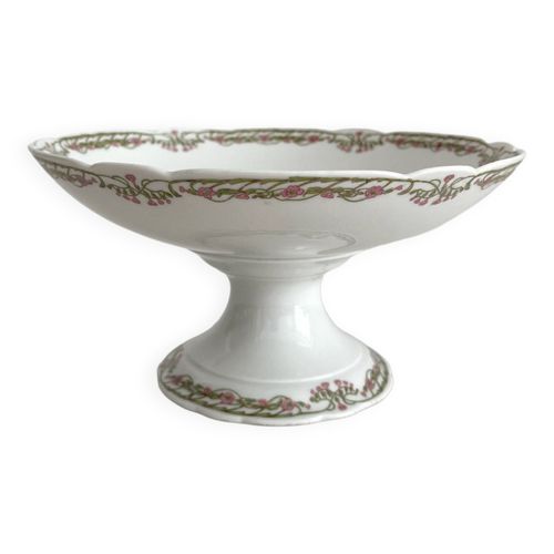 Compotier Ancien En Porcelaine Du Vierzon A Hache Amp Cie Art Nouveau Blanc