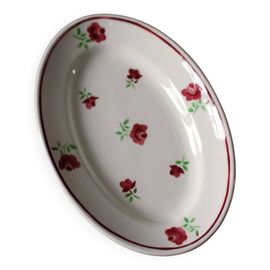 Ravier Art Deco Fleurs Rouges Mireille Badonviller Rouge