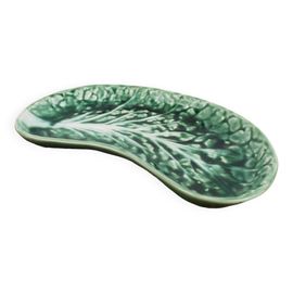 Ravier Barbotine Feuille De Chou Vert