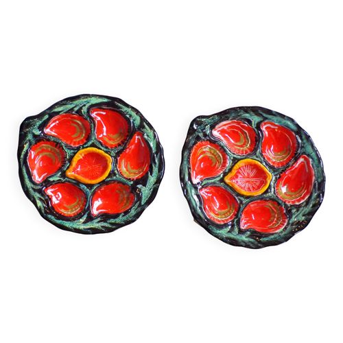 Duo Daposassiettes  Hutre Par Gabriel Fourmaintraux Orange
