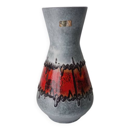 Vase fat lava Carstens West Germany 121829 rouge