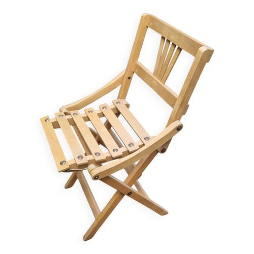 Petite Chaise Enfant En Bois Pliante Annes 1950 Bois