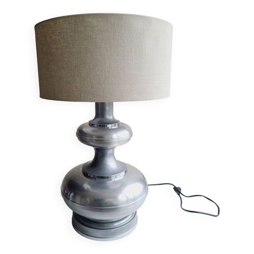 Grande Lampe Moderniste Space Annees 70 Argent