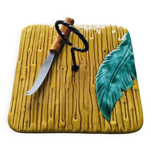 Plateau Fromages Vintage Vallauris Bambou Orange