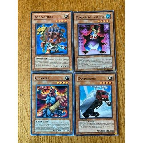 (566) Gigantes + Pingouin De Cauchemar + Camionroid + Apocatequil (Yu Gi Oh)