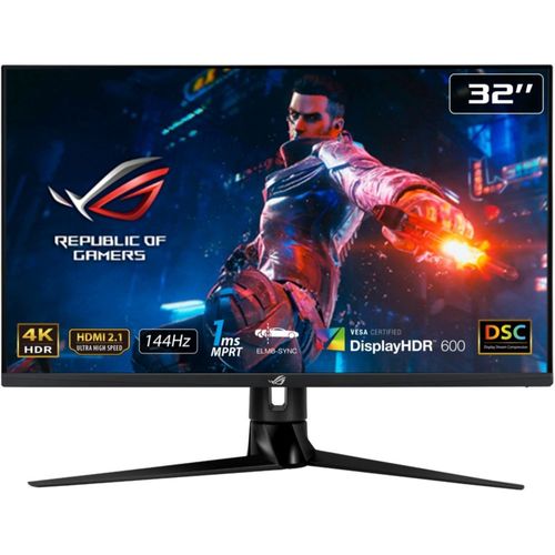 ASUS ROG SWIFT PG32UQ - Écran LED - jeux - 32" - 3840 x 2160 4K @ 144 Hz - IPS - 600 cd/m² - 1000000:1 - DisplayHDR 600 - 1 ms - 2xHDMI, DisplayPort - haut-parleurs