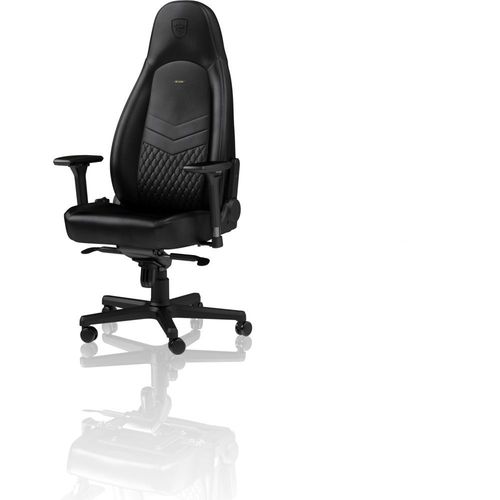 Siège Pc Gamer Noblechairs Icon Cuir Veritable - Noir/Cuir/4d