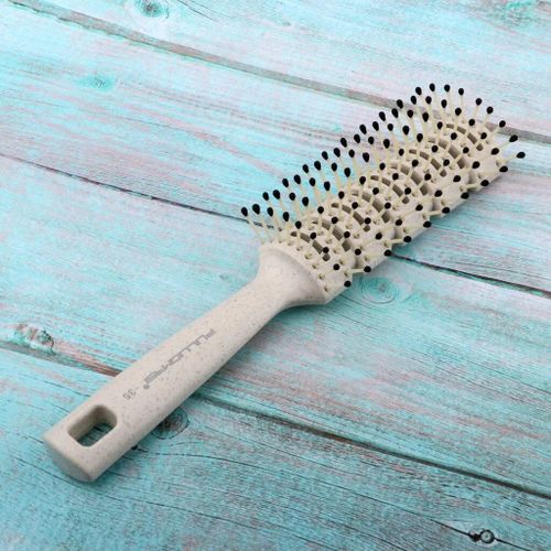 Brosse À Cheveux Anti-Massage Pour Hommes Et Femmes,1 Pièce,Poignées,Optique De Pêche,Peigne Ventilé,Support Nervuré,Outil De Coiffure - Type White 