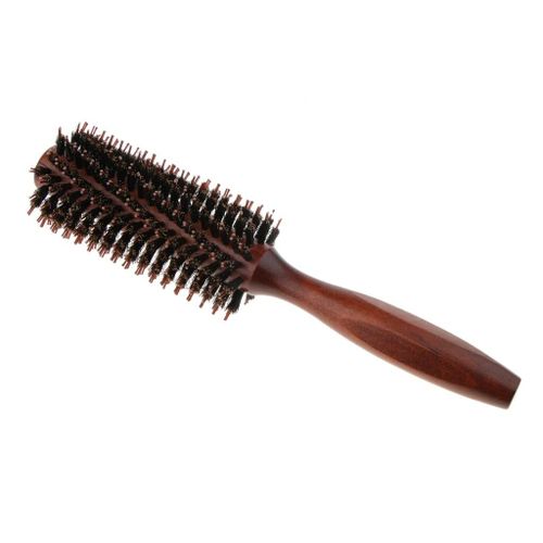 Brosse À Cheveux Ronde En Bois Pour Sécher Les Cheveux,Coiffer,Friser,Ajouter Du Volume De Cheveux - Type Teints 