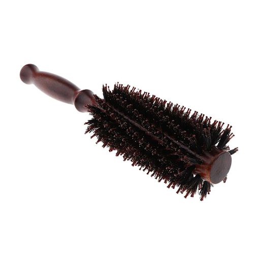Brosse À Cheveux Ronde Anti-Lege,Peigne Brun Foncé,Roulé À Sec - Type L 