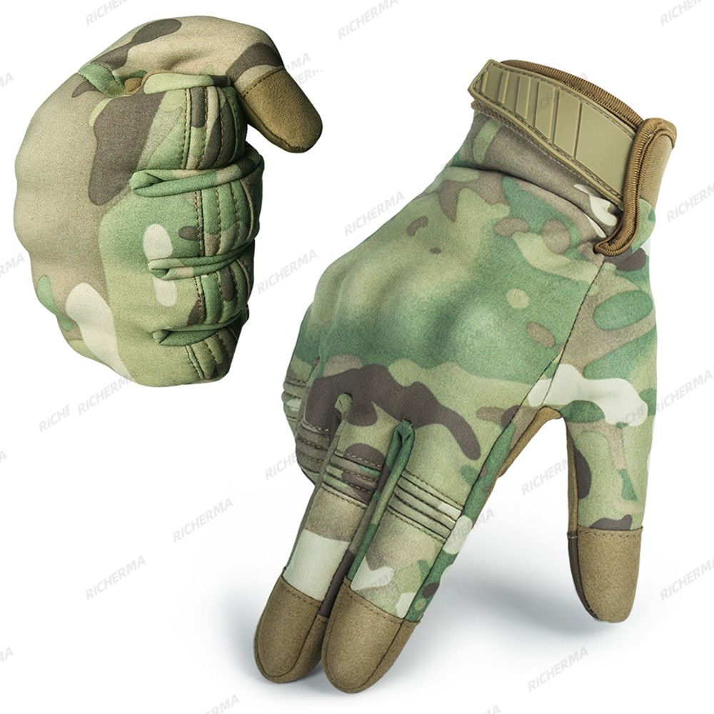 Couleur Camo Taille S Gants De Moto Pour Hommes Et Femmes, Coupe-Vent, Chauffe-Écran Tactile, Antidérapants, Pour Motocross, Course, Équipement De Protection, Hiver