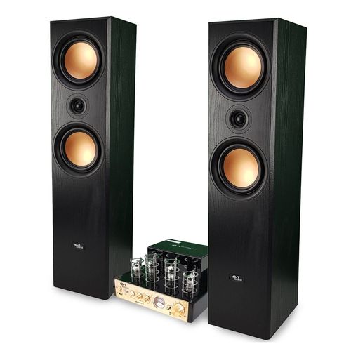 Paire d'enceintes Hifi/Home-Cinéma Evidence Acoustics EA800-PG - 2x500W PMPO, Amplificateur à tube, EA-50TUBE-BT stéréo Vintage