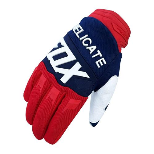 Couleur Bleu Rouge Taille M Gants Mx Pour Hommes, Guantes, Pour Motocross, Enduro, Tout-Terrain, Atv, Utv, Équitation, Cyclisme