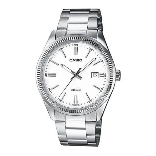 Montre Femme Casio Classique Acier Cadran Blanc