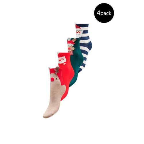 Femme Only Onlxia Multi Xmas Sock Box 4-Pack - 15273809