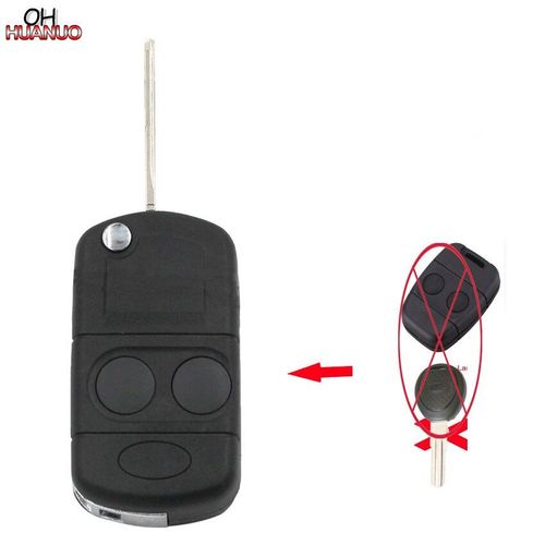 Coque De Clé Pliable À 2 Boutons | Rabattable, Étui Pour Télécommande Smart, Couverture De Clé De Voiture Pour Land Rover Freelander