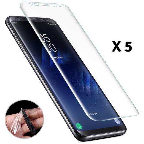 Lot 5 Films Protection Pour Samsung Galaxy S9 - Protecteur Ecran En Plastique Incurve Integral Anti Rayure Ultra Mince Phonillico©