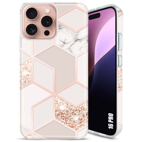 Coque Pour Iphone 16 Pro, Protection Hybride Slim Léger Anti-Rayures Antichoc Rose - E.F.Connection