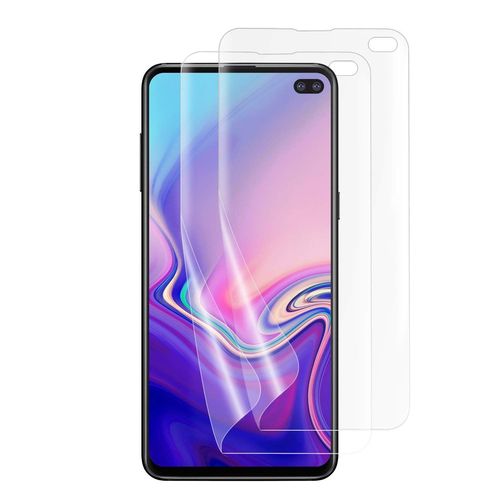 Lot 2 Films Protection Pour Samsung Galaxy S10 Plus - Protecteur Ecran En Plastique Incurve Integral Anti Rayure Ultra Mince Phonillico©