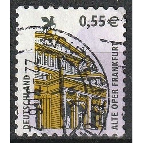 Allemagne, Timbre Oblitéré, Site Touristique Ancien Opéra De Francfort (Alte Oper Frankfurt) 2002 N° 2131